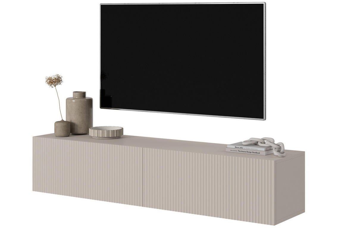 TV-HÄNGEBOARD Veldio Graubeige 140 cm - Greige, Holzwerkstoff (140/28.5/31.6cm) - Selsey