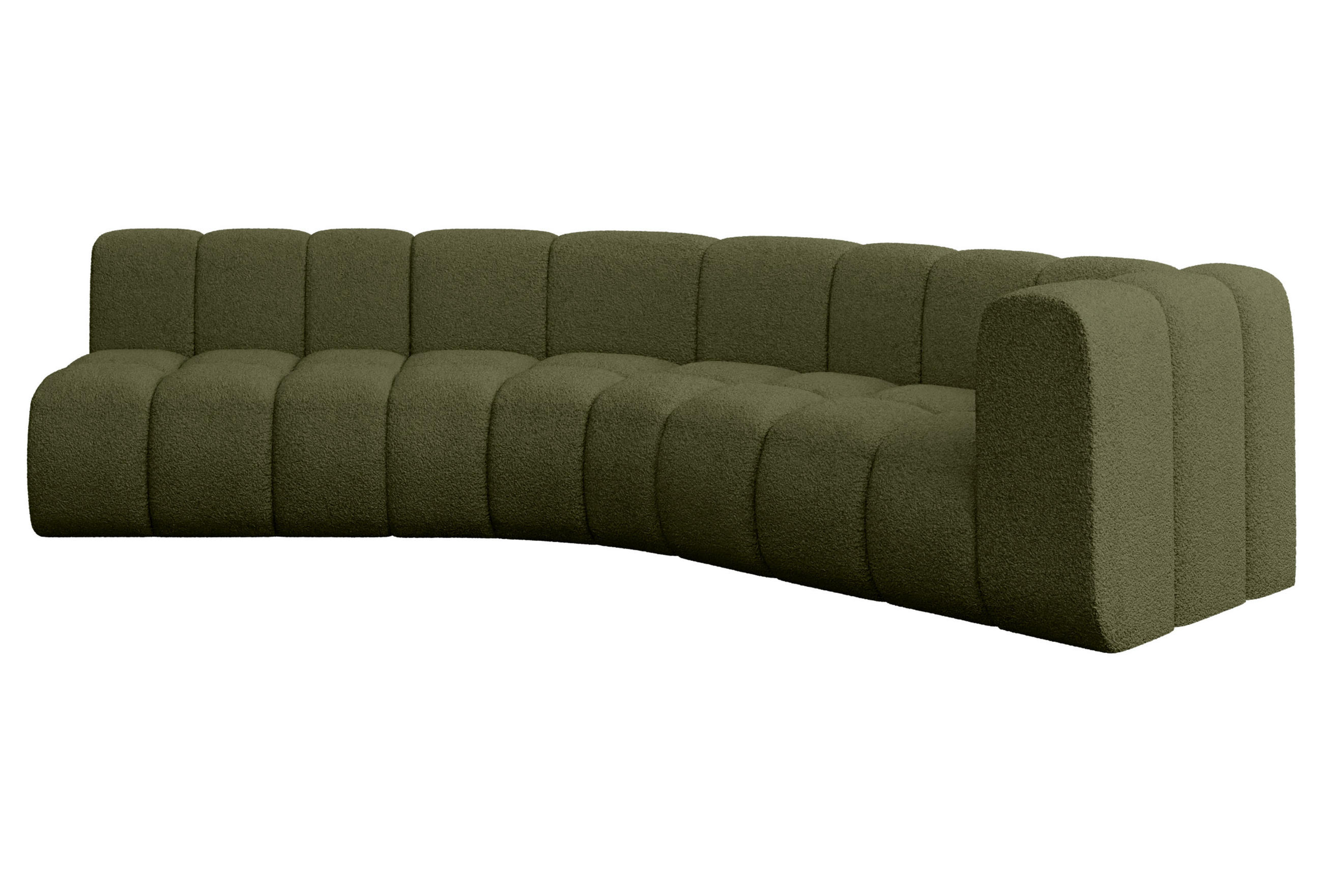 ECKSOFA modulares Sofa Karex-L1 - 308x194x70 cm Grün - Grün, Holzwerkstoff/Textil (308/194cm) - ALTDECOR