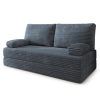 POHOVKA z pěny SILAR s funkcí spaní Manšestrová látka Šedá - šedá/šedohnědá, textil (170/86/80cm) - MASSENO