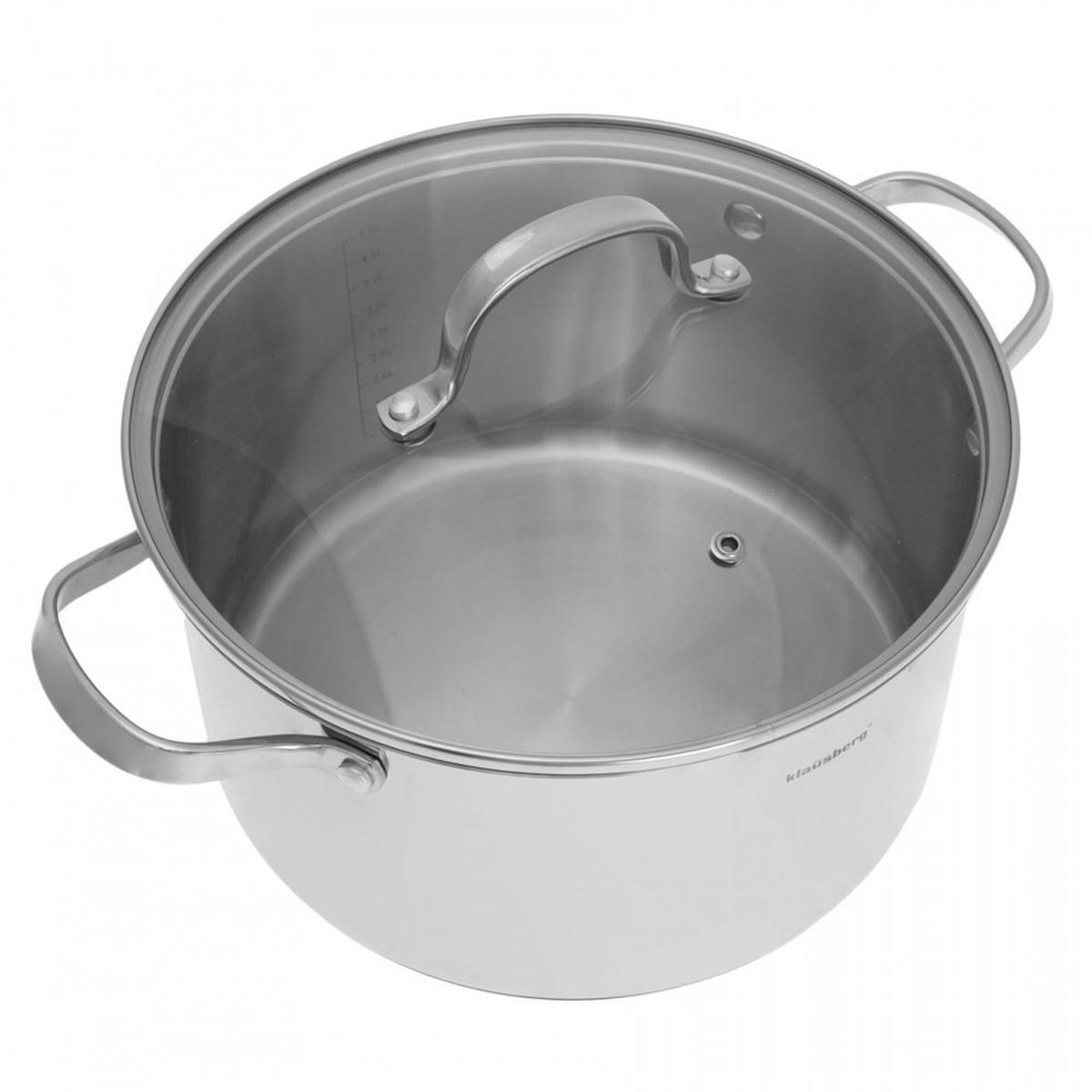 TOPF Silber 24/24/13.5 cm KB7214 - Silberfarben, Metall (24cm) - Klausberg 