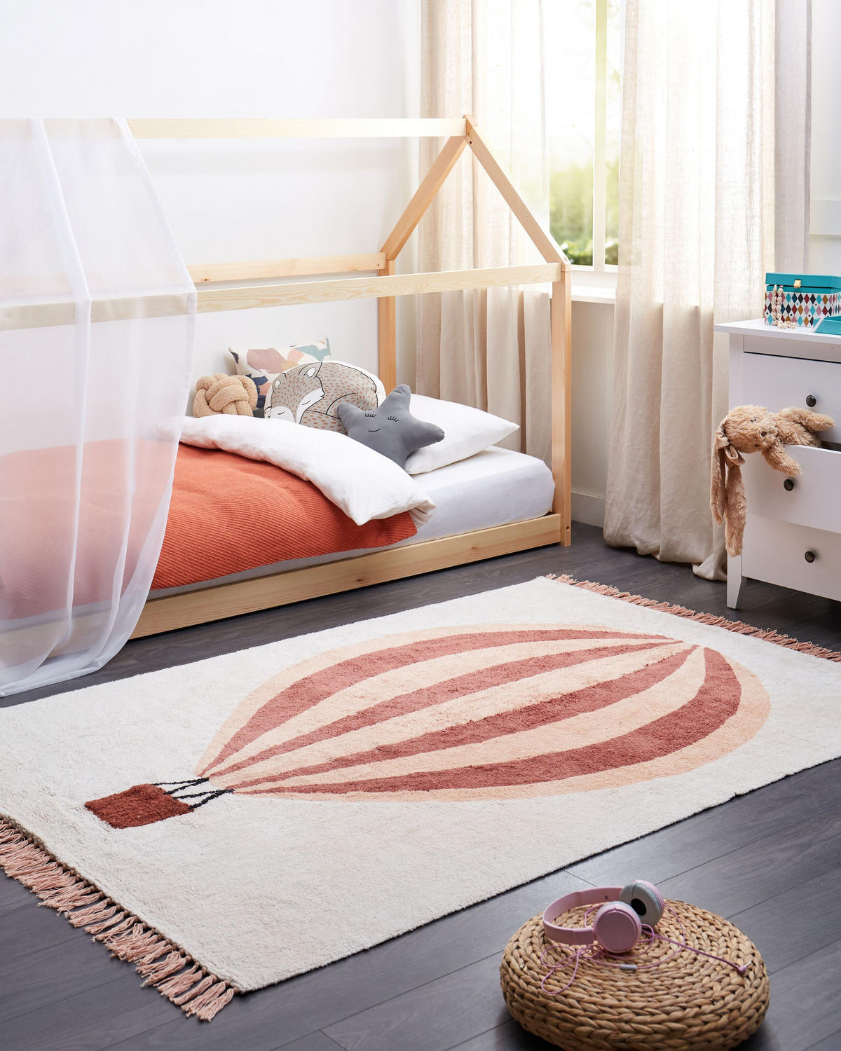 KINDERTEPPICH Bazaleti 200/140 cm - Beige/Multicolor, Textil (140/200cm) - Beliani