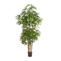 KUNSTBAUM Künstliche Steckenpalme - Nela 200 cm - Grün, Kunststoff (200cm) - aplanta