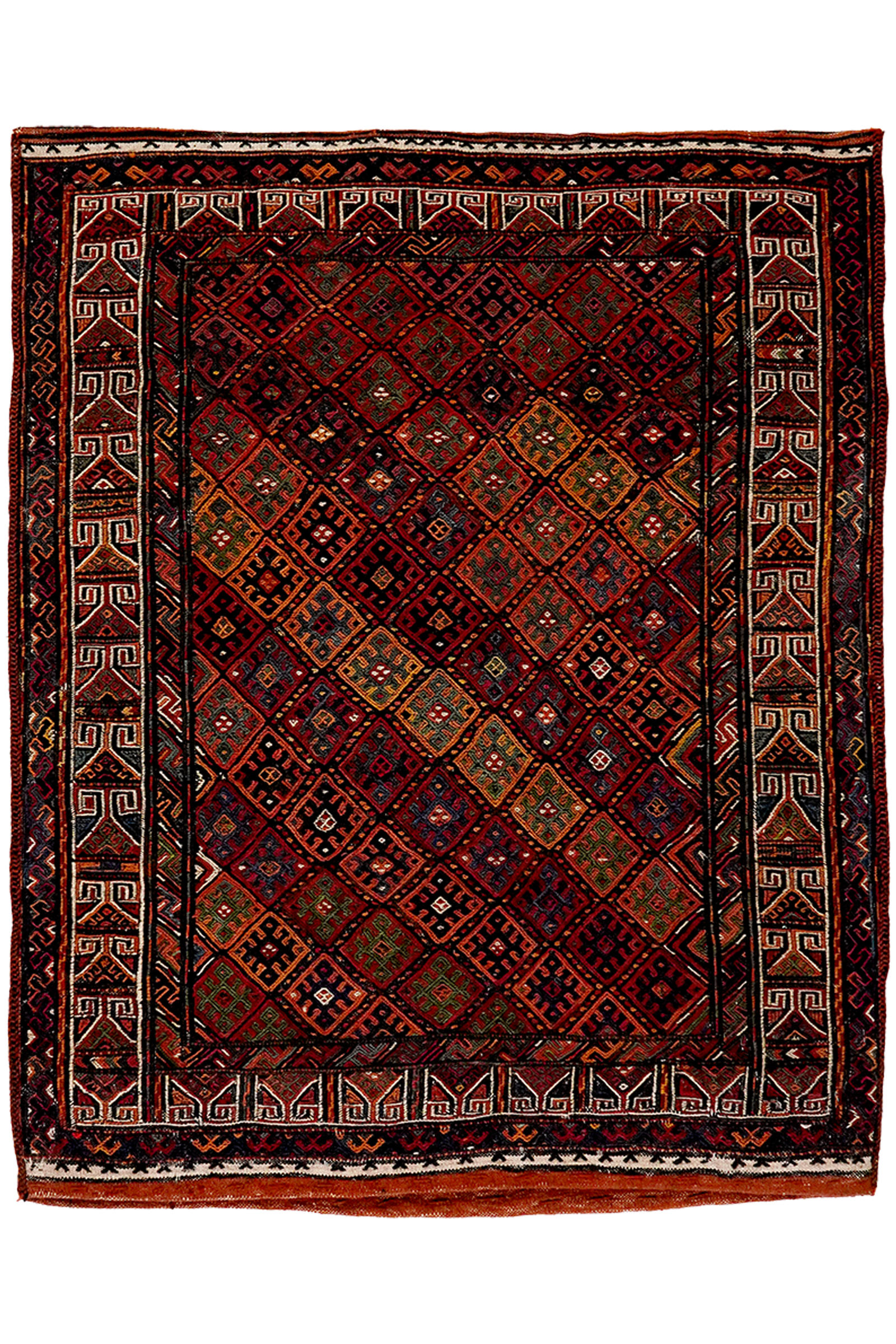 HANDWEBTEPPICH Sofreh Kordi Mehrfarbig 95/78 cm Schurwolle - Multicolor, Textil (78/95cm) - Looma