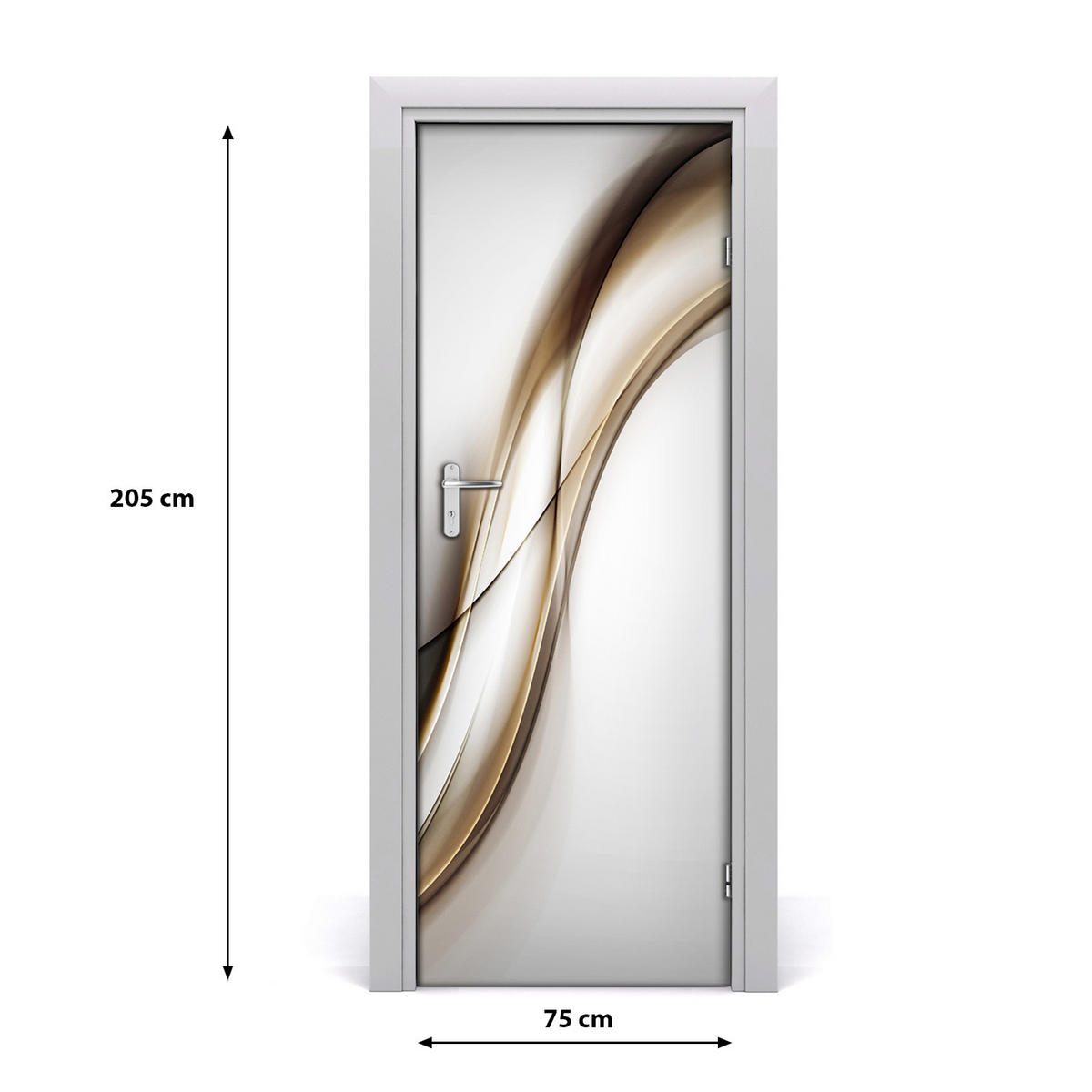 TÜRAUFKLEBER 75x205 cm Dekorativ für Türen - Cappuccino, Kunststoff (75/205/0.01cm) - TULUP