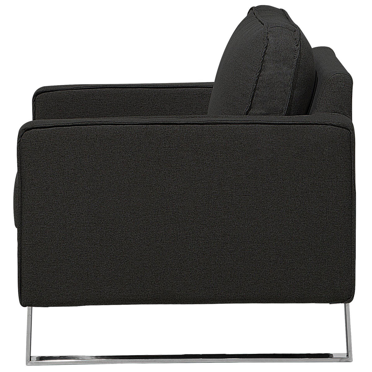 SESSEL Polsterbezug Grau Vind - Grau, Textil/Metall (76/82/82cm) - Beliani