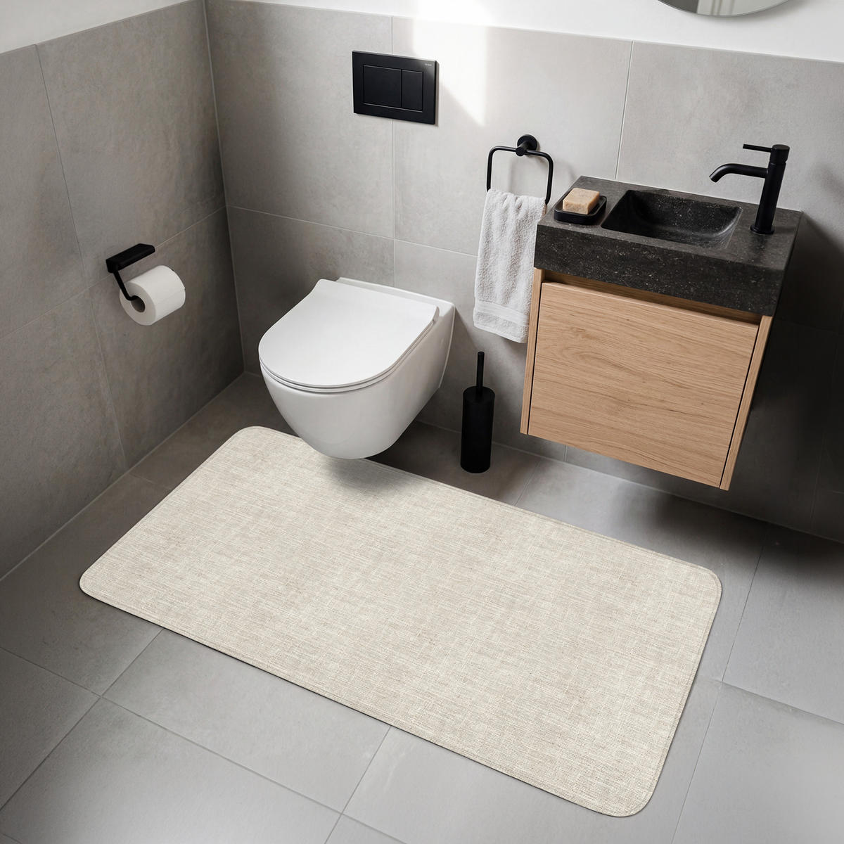 WC PŘEDLOŽKA Povlečení - Textura - Béžová 120x60 cm - béžová, textil/plast (120/1cm) - OnlyWow