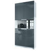 BÜROSCHRANK Logan Fronten in Grau Hochglanz - Grau, Holzwerkstoff (82/184/37cm) - Vladon