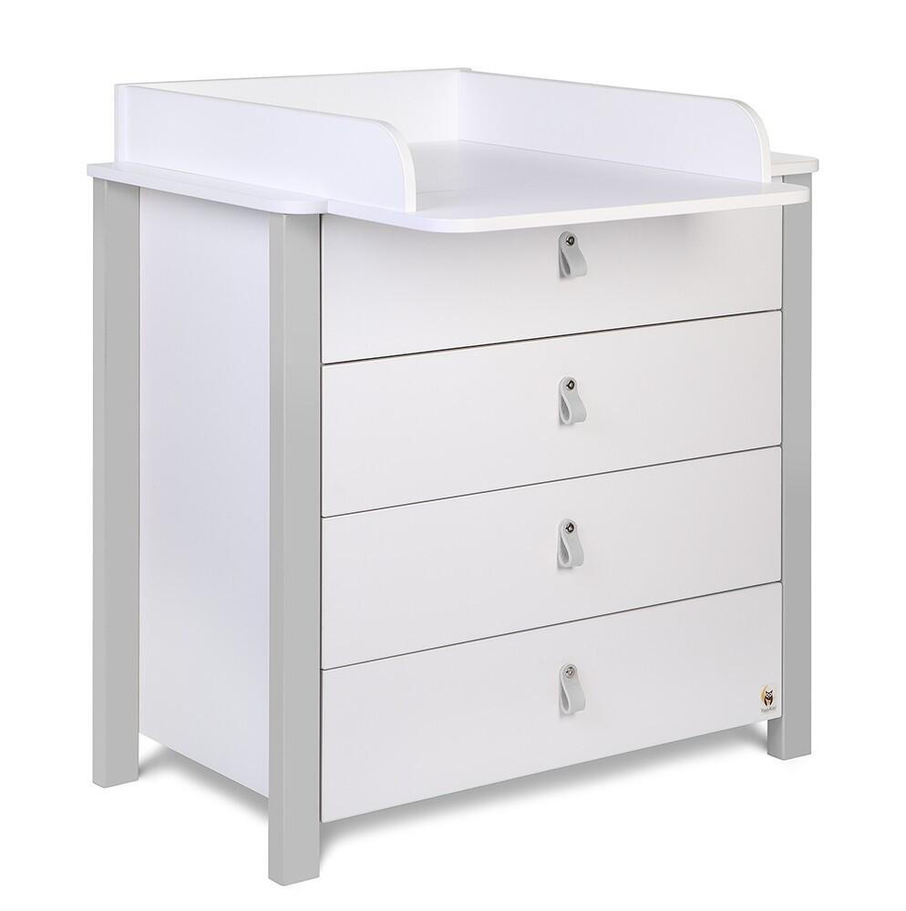 Furnlux Wickeltisch Grau 90x86x50 cm