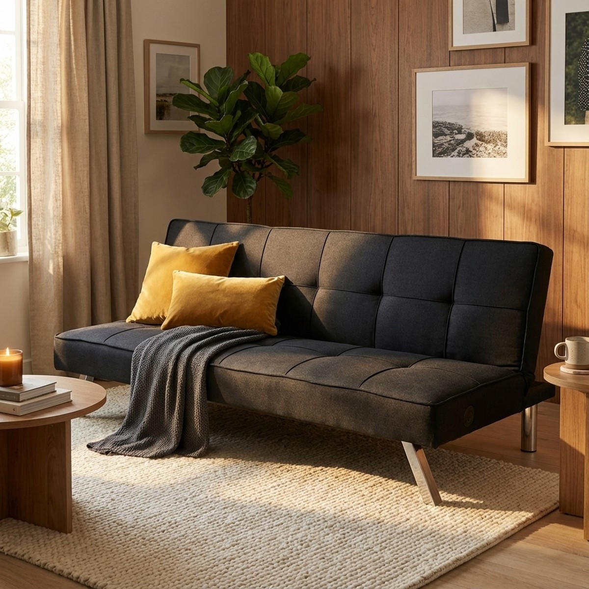 SCHLAFSOFA USB-Anschluss Astralis - Schwarz - Schwarz, Textil (172/75/74cm) - Pasmara
