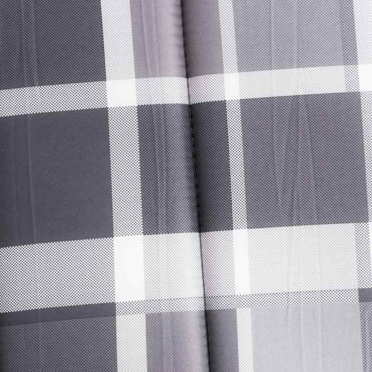 SONNENLIEGEN-AUFLAGE Grau Karomuster 200/60/3 Cm Oxford-Gewebe - Grau, Textil (60/3/200cm) - vidaXL