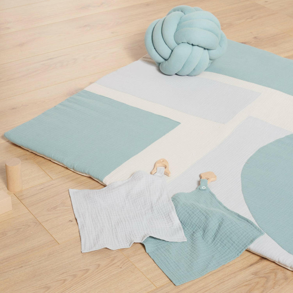 KUSCHELTUCH Musselin Eis Mint - Mintgrün, Textil (30/1/30cm) - nordic coast company