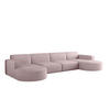 ECKSOFA U-Form XL Designer MODENA stoff Dicker Cord Poso Rosa - Rosa, Holz (165/382cm) - Kaiser Möbel