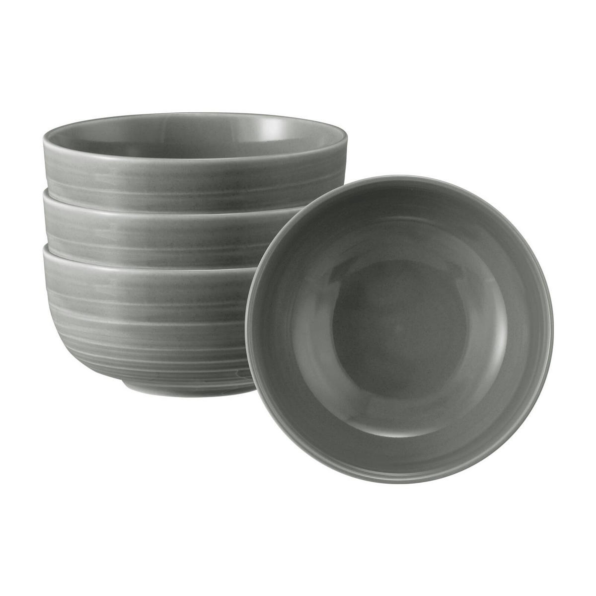 MÜSLISCHALEN Terra Perlgrau ø 15 cm 4er Set - Grau, Keramik (15cm) - Seltmann Weiden