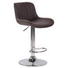 BARHOCKER Lento Gestell Metall in Chromoptik Kunstleder Braun - Chromfarben/Braun, Kunststoff/Metall (50/108/50cm) - TPFLiving