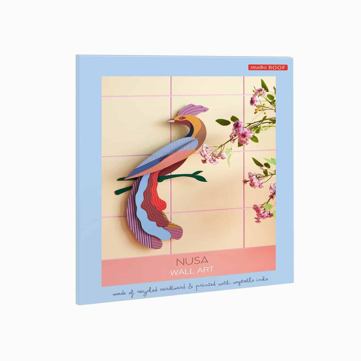 WANDDEKO Exotischer Vogel 5.8/46.5 cm - Multicolor, Wellpappe (5.8/46.5/28cm) - Studio Roof