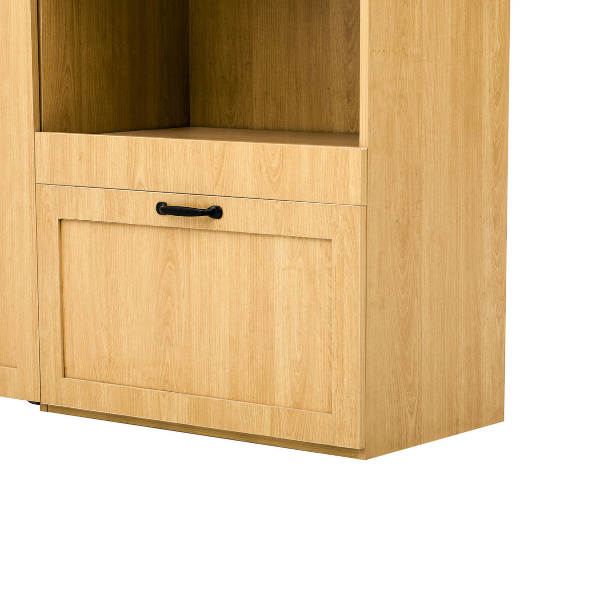 HIGHBOARD mit Schublade und verstellbaren Böden 98 x 40 x 177 cm Naturholzoptik - Braun, Holzwerkstoff (40/177/98cm) - Meubliv