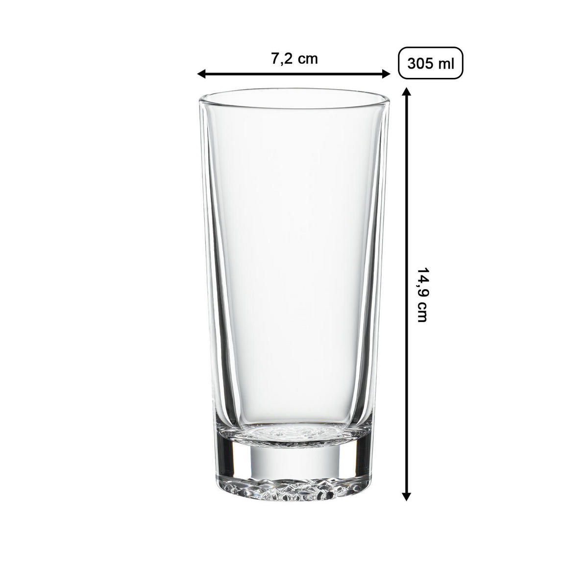 LONGDRINKGLÄSER Lounge 2.0 transparent 305 ml 12er Set - Transparent, Glas (0.305L) - Spiegelau