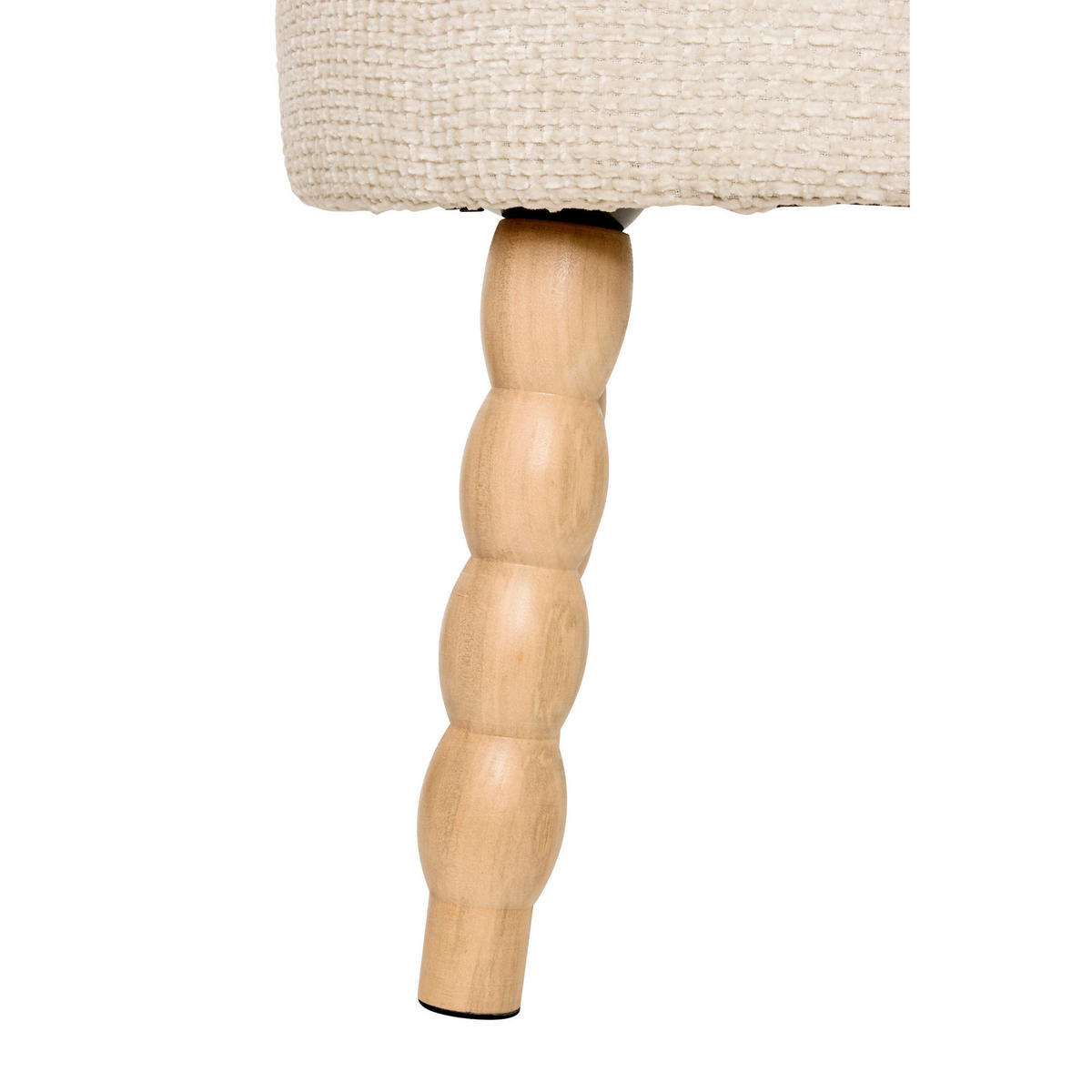 HOCKER aus Chenille Spolo 39/38/38 cm - Weiß, Textil (38/38/39cm) - Atmosphera Createur d´interieur