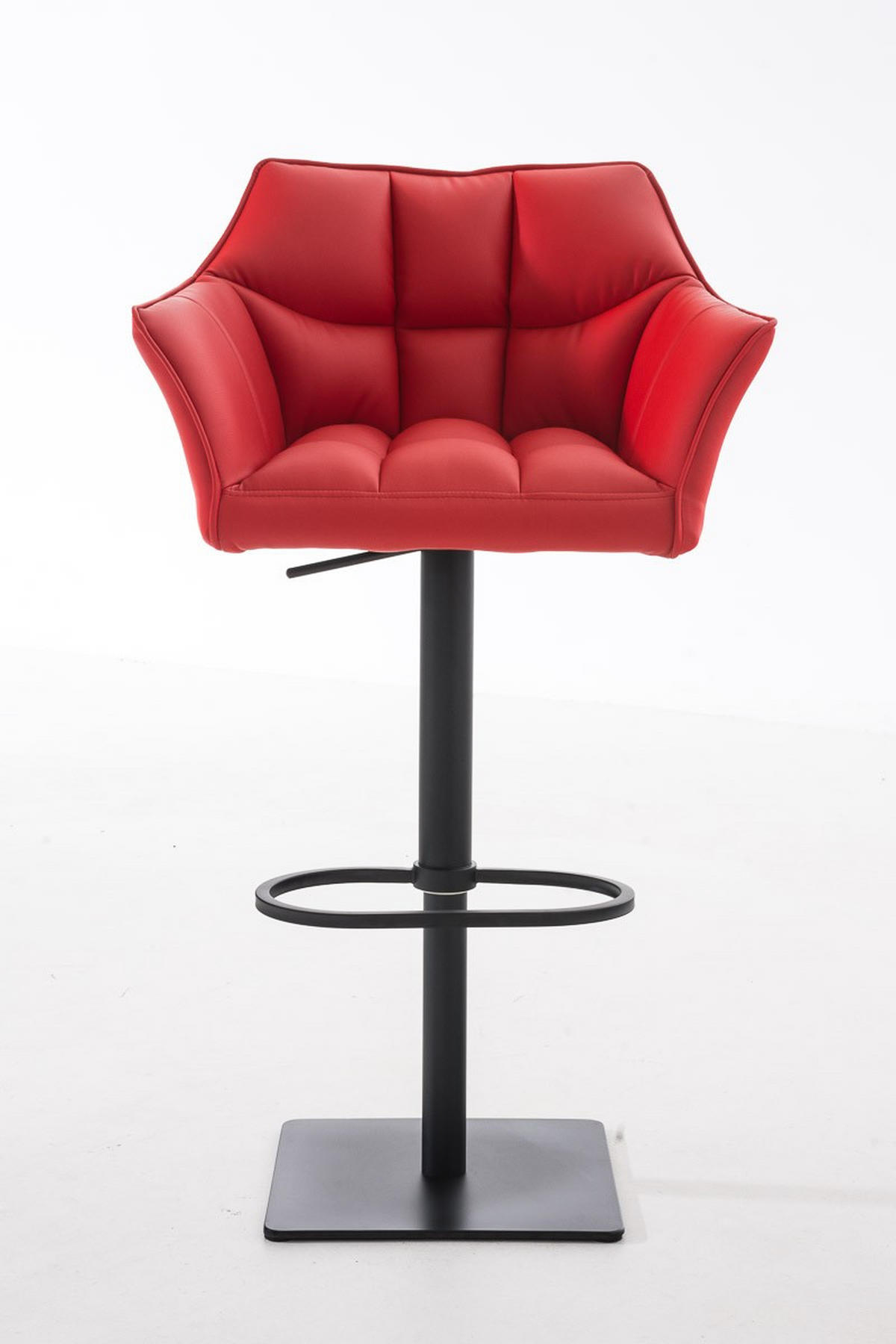 BARHOCKER Damaso 88x64x45 cm rot - Rot, Leder (64/88/45cm) - furnicato