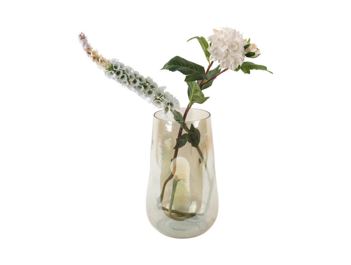 VASE Luster Organic 17/17/26 cm - Grün, Glas (17/26cm) - Present Time