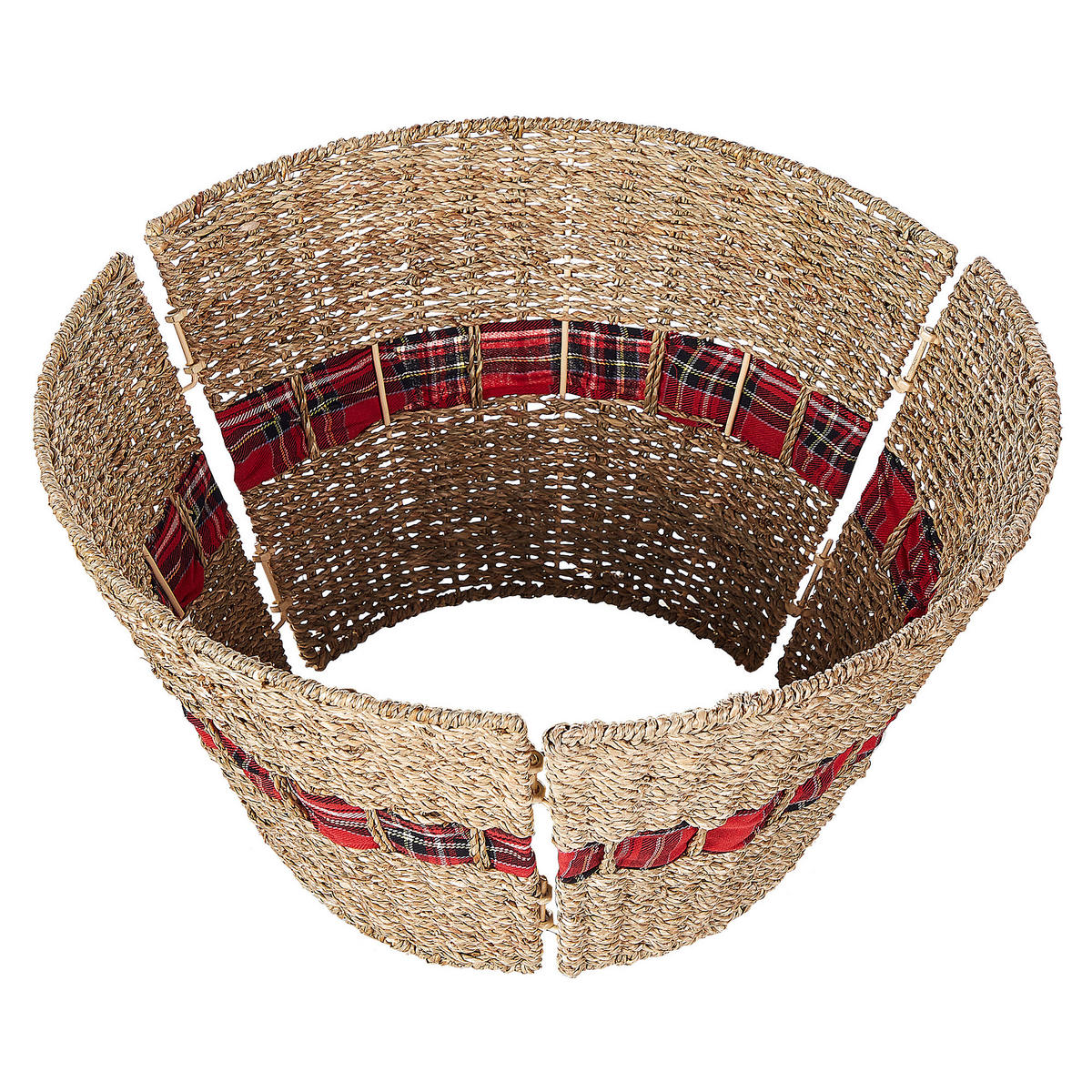 WEIHNACHTSBAUMKRAGEN 27 cm Beige Marche - Beige, Naturmaterialen (27cm) - Beliani