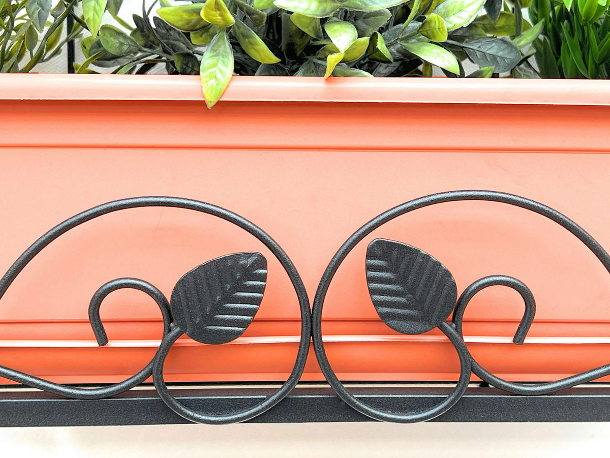 BLUMENREGAL Fenster Schwarz Metall für die Wand - Schwarz, Metall (52/62/18cm) - DanDiBo