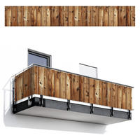 BALKON-SICHTSCHUTZ Holz - Regale - Braun - Buchefarben, Kunststoff (500/80cm) - MuchoWow