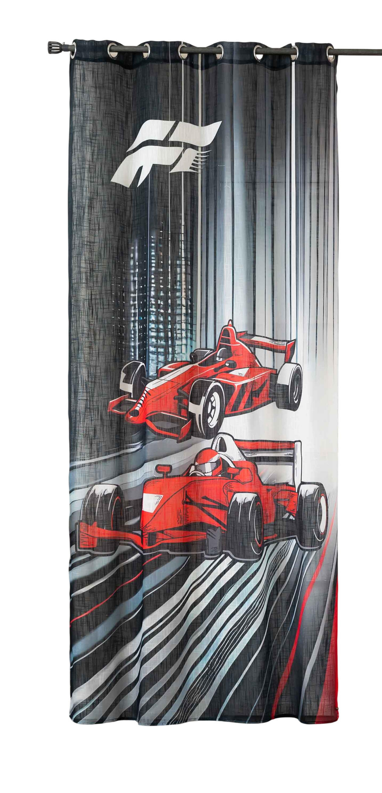 Gardinenbox Vorhang Schwarz 140x245 cm