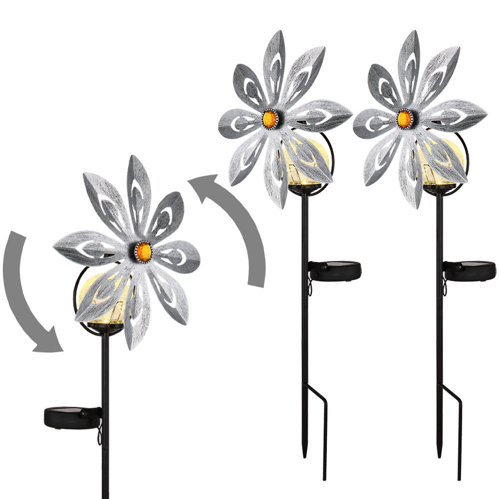 LED AUSSENLEUCHTE Metall Silber 2er Set - Silberfarben, Glas (20/9/50cm) - Globo Lighting