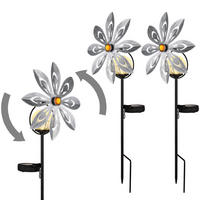 LED AUSSENLEUCHTE Metall Silber 2er Set - Silberfarben, Glas (20/9/50cm) - Globo Lighting