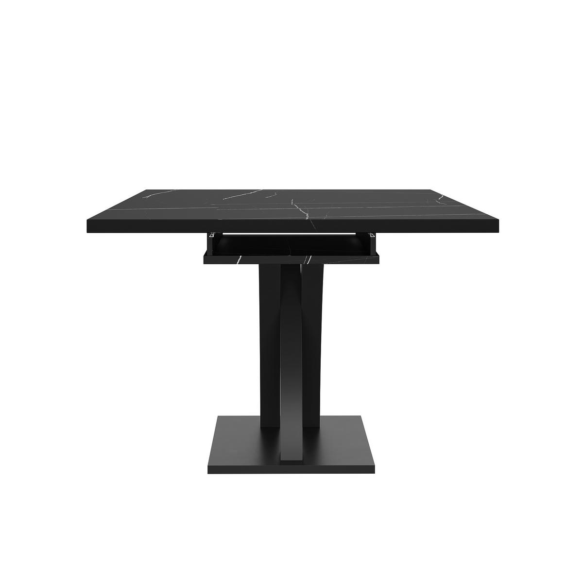 ESSTISCH ausziehbar 120-160 cm DE-39590 Schwarz - Schwarz, Holzwerkstoff (80/120/75cm) - ComfortXL