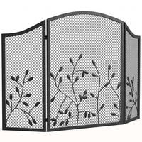 KAMINSCHUTZGITTER Metall Schwarz - Schwarz, Metall (1/75/122cm) - HOMCOM
