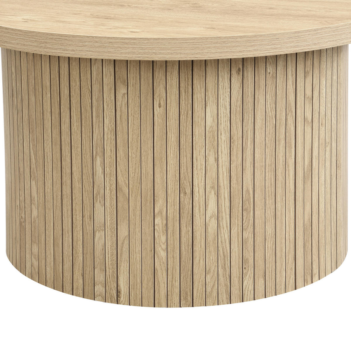 COUCHTISCH aus MDF Ø66x40/Ø40x46 cm in Natur mit 2 Tischen - Naturfarben, Holzwerkstoff (66/66/40cm) - Modfu