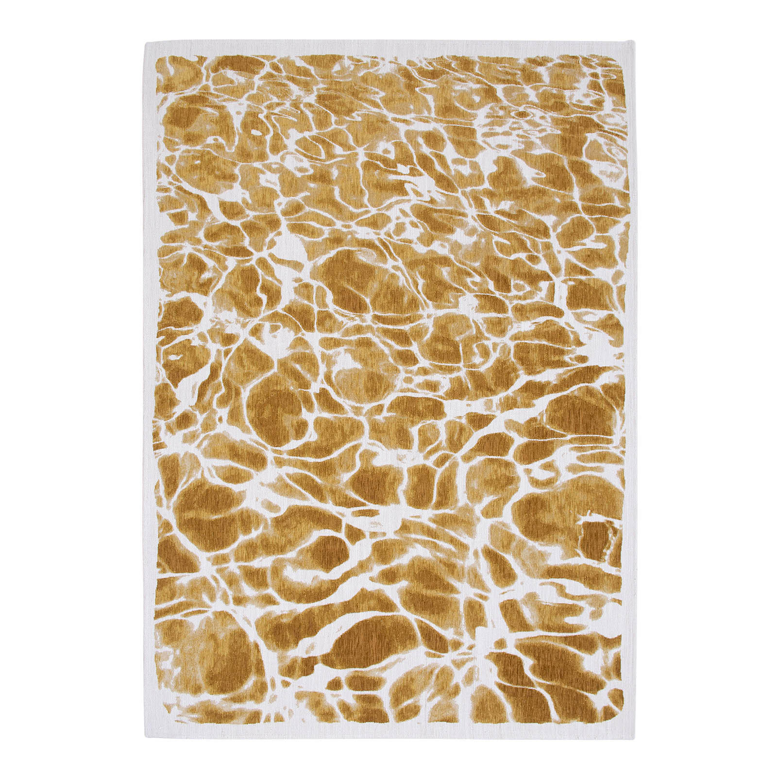 TEPPICH Flachgewebe GOLD WAVES Gelb 240 x 340 cm - Gelb, Textil (240/340cm) - Novatrend