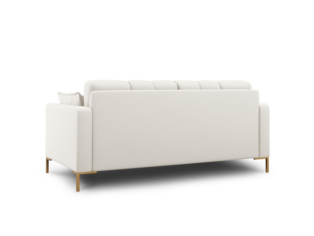 SOFA Mamaia aus strukturiertem Stoff leichtes beige 2 Sitzplätze - Creme, Textil (92/75/152cm) - Micadoni