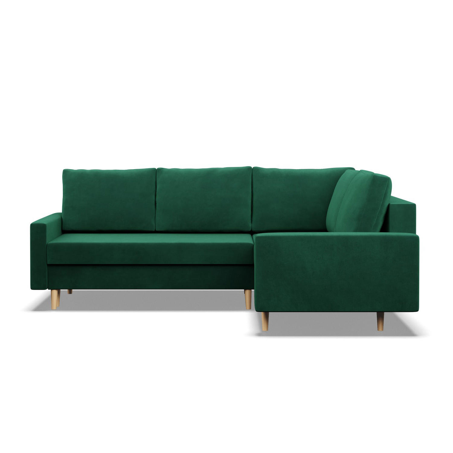 ECKSOFA LINKS MIT SCHLAFFUNKTION BLANK, Grün - Grün, Textil (223/175cm) - Mebligo