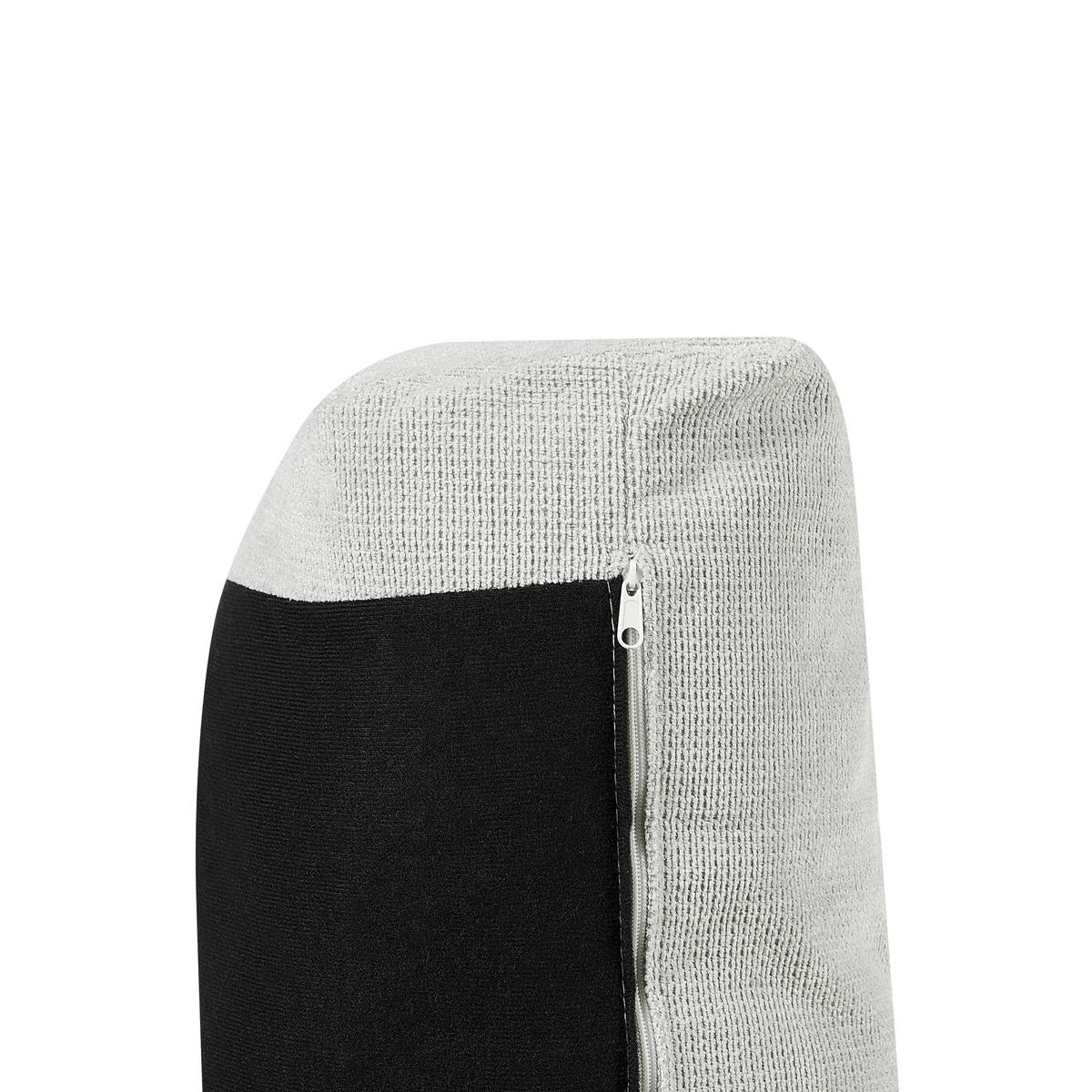3-SITZER-ECKSOFA hellgrau rechtsseitig Maloy - Schwarz/Grau, Textil (272/189cm) - Beliani