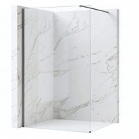 DUSCHWAND Rea Flexi Transparent / Titan 80 - Titanfarben, Glas (120/80/195cm) - REA
