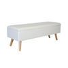 SITZBANK - Weiß, Holz/Holzwerkstoff (110/40/40cm) - Relaxdays