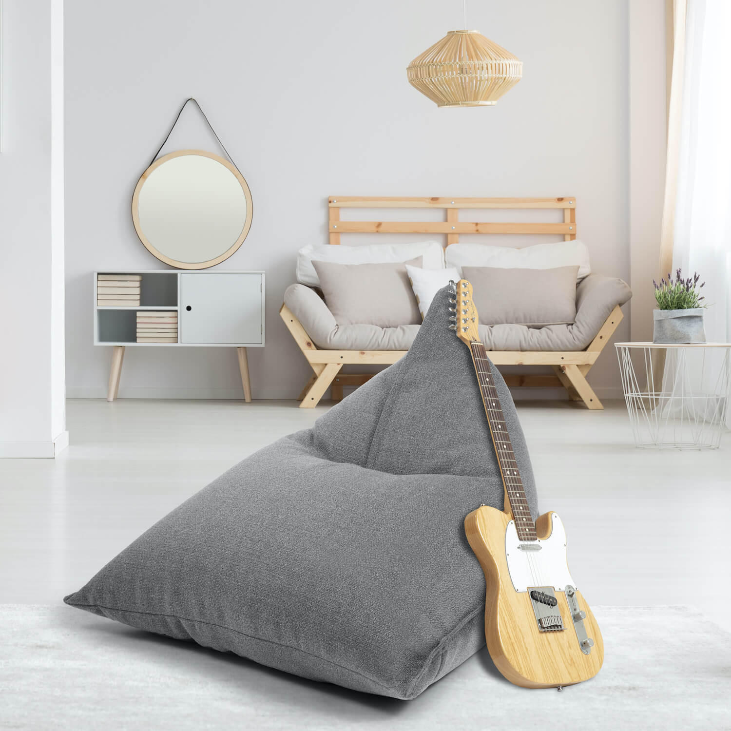 SITZSACK Der Schlitten - Grau, Textil (110/105/110cm) - Mokebo