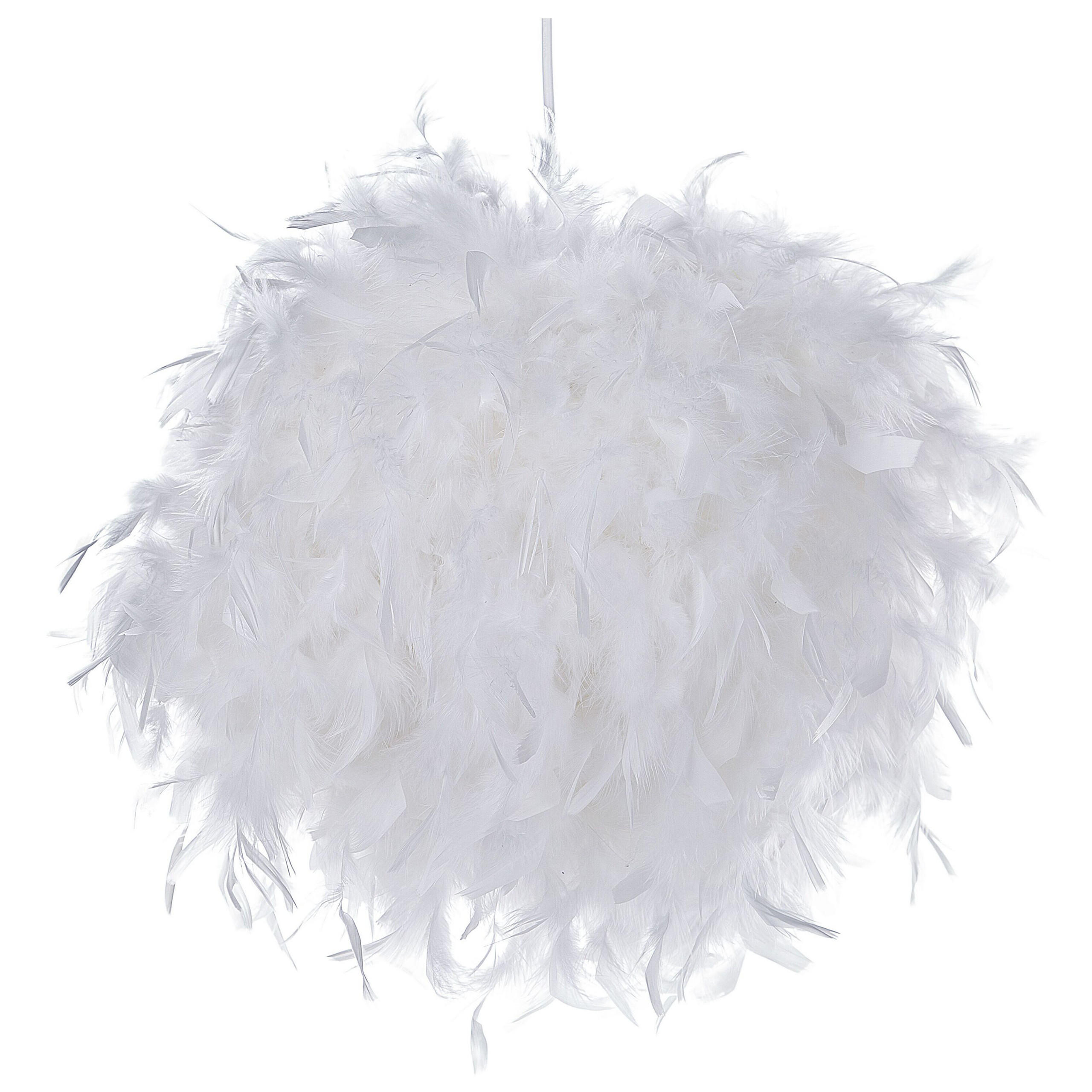 HÄNGELEUCHTE Drava 40/40/154 cm - Weiß, Naturmaterialen (40/40/154cm) - Beliani