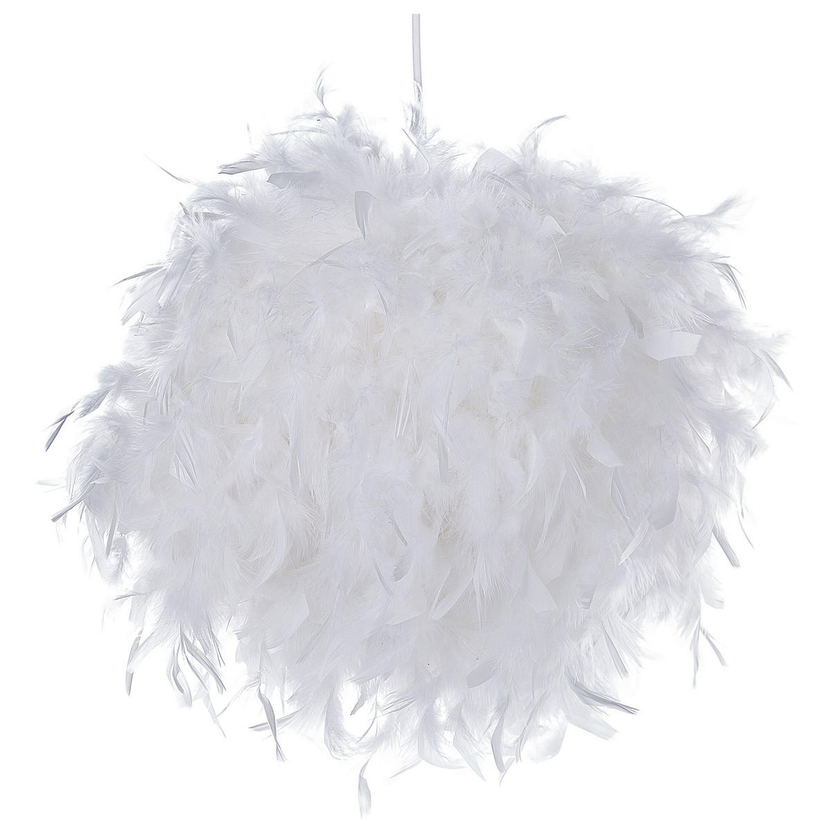 HÄNGELEUCHTE Drava 40/40/154 cm - Weiß, Naturmaterialien (40/40/154cm) - Beliani