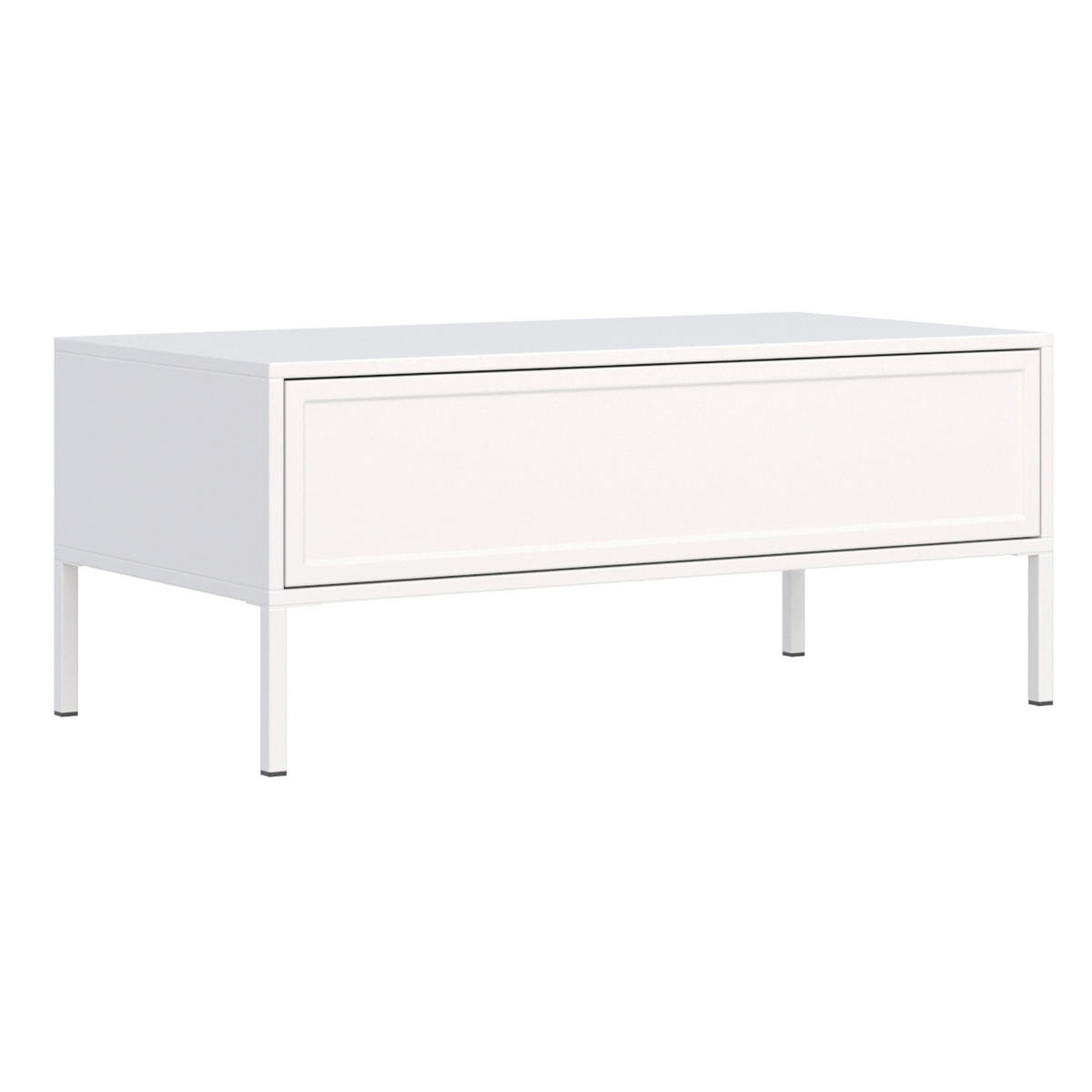 KONFERENČNÍ STOLEK Vilavio bílý 100/50 c - bílá, kov/kompozitní dřevo (50/100/40cm) - Selsey