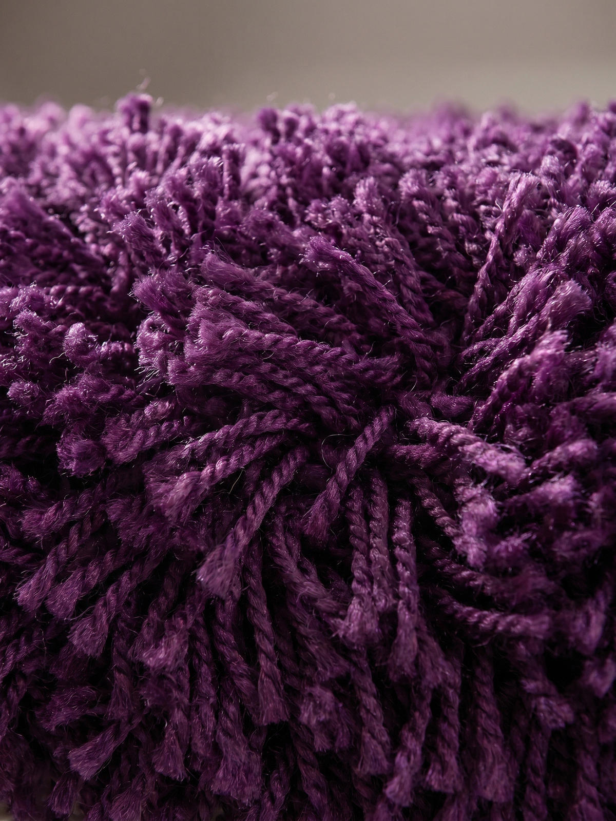 TEPPICH Hochflor Unifarben Polypropylen Wohnzimmer Shaggy Violett Rund 120x120 - Lila, Textil (120/120cm) - KADIMA DESIGN