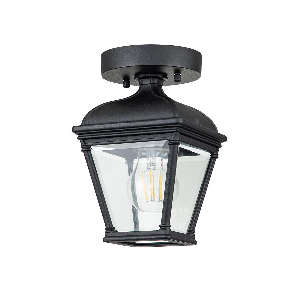 ELSTEAD Bayview Aufbau-Downlight für den Außenbereich Schwarz, IP44 - Schwarz, Metall (14.2/14.2/22.4cm) - Elstead Lightning