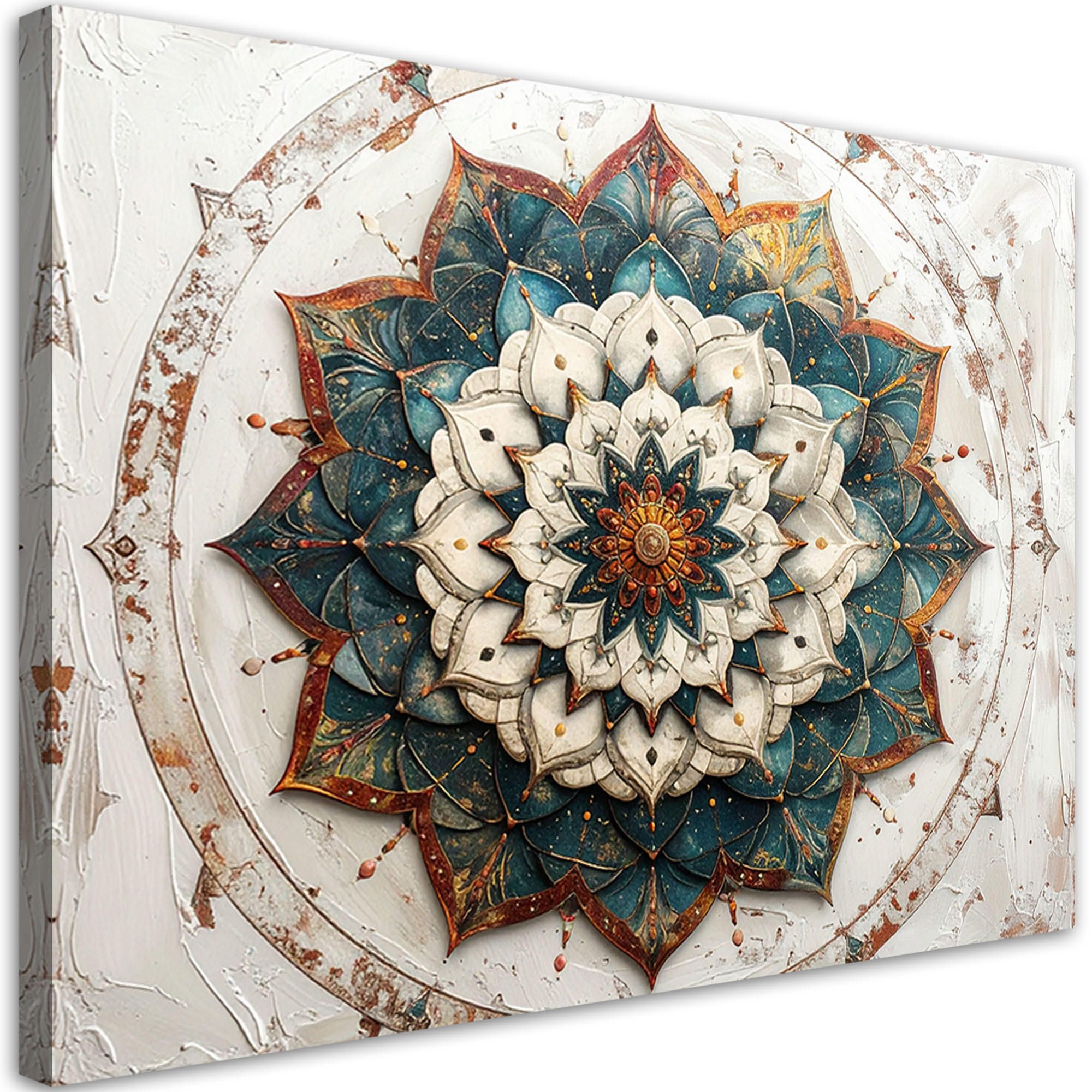 LEINWANDBILD Zen und Orientalisch 60x40cm - Weiß, Textil (60/40cm) - Feeby