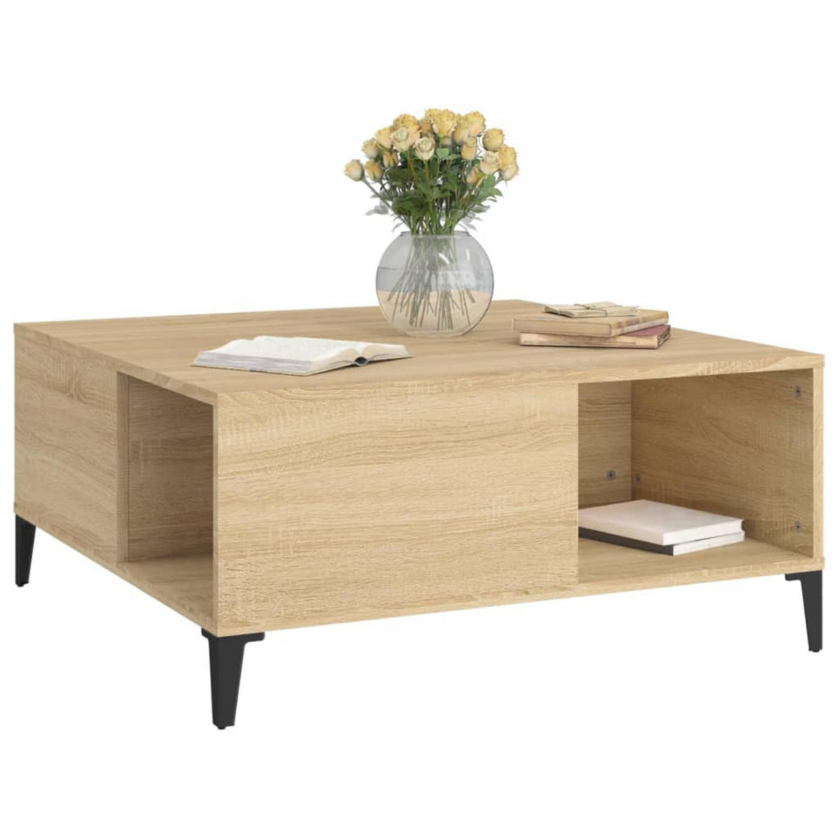 COUCHTISCH Sonoma-Eiche 80x80x36,5 cm Holzwerkstoff - Braun, Holzwerkstoff (80/80/36.5cm) - furnicato
