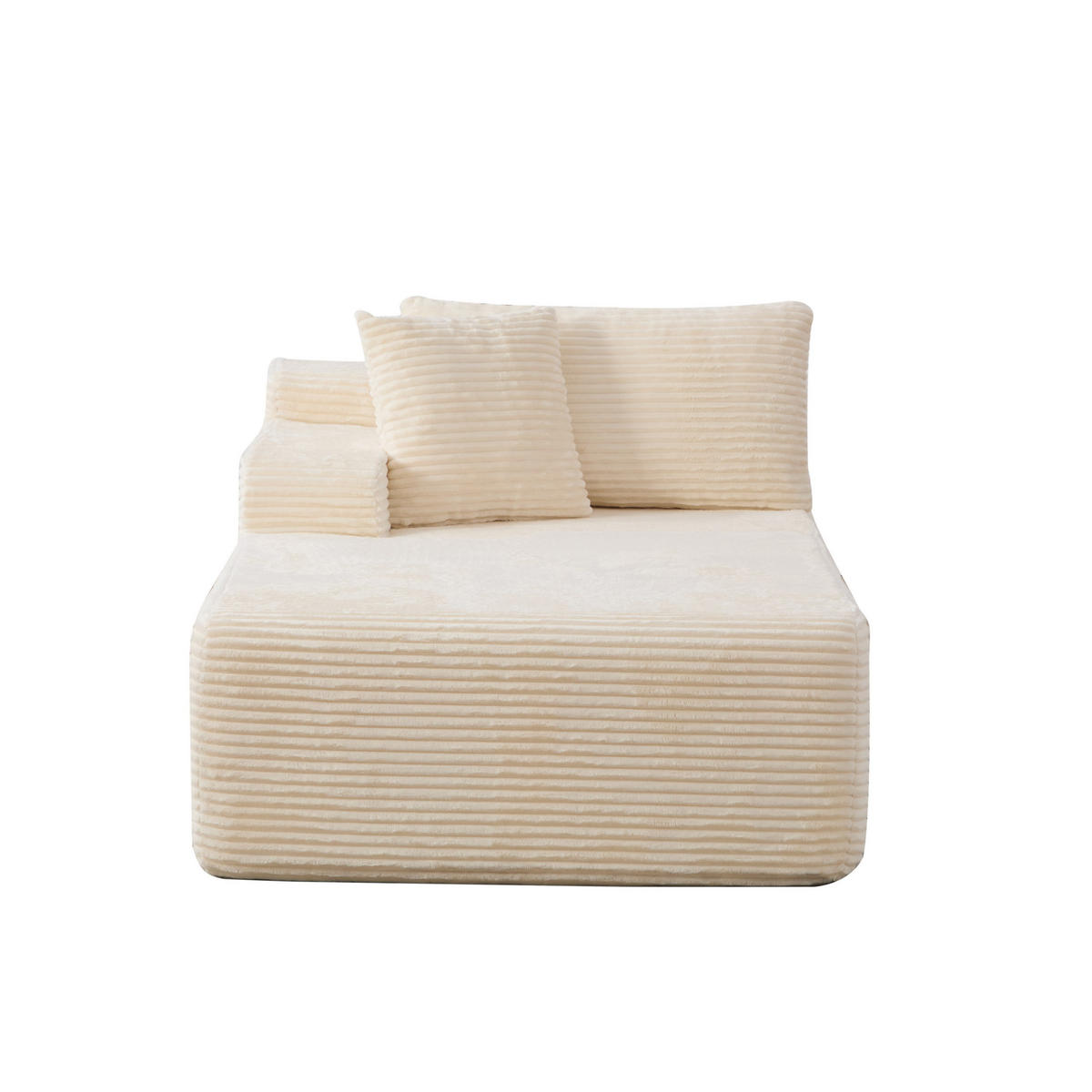SOFAELEMENT 174/100/74.5 cm Elfenbein Chenillestoff - Ecru, Textil (100/74.5/174cm) - Oxeza