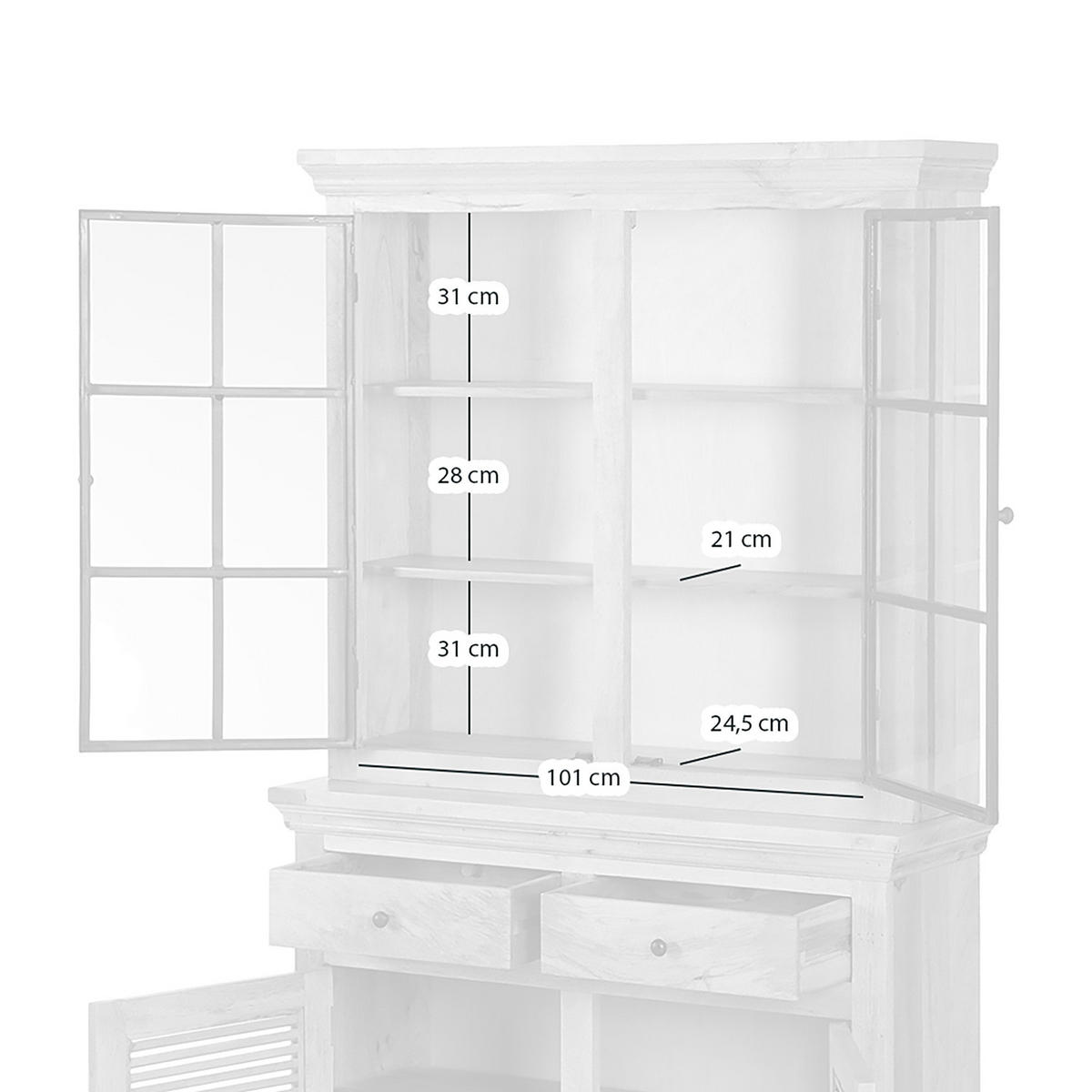BUFFET - Mango massiv / Eisen - Naturfarben, Holzwerkstoff (120/200/40cm) - home24