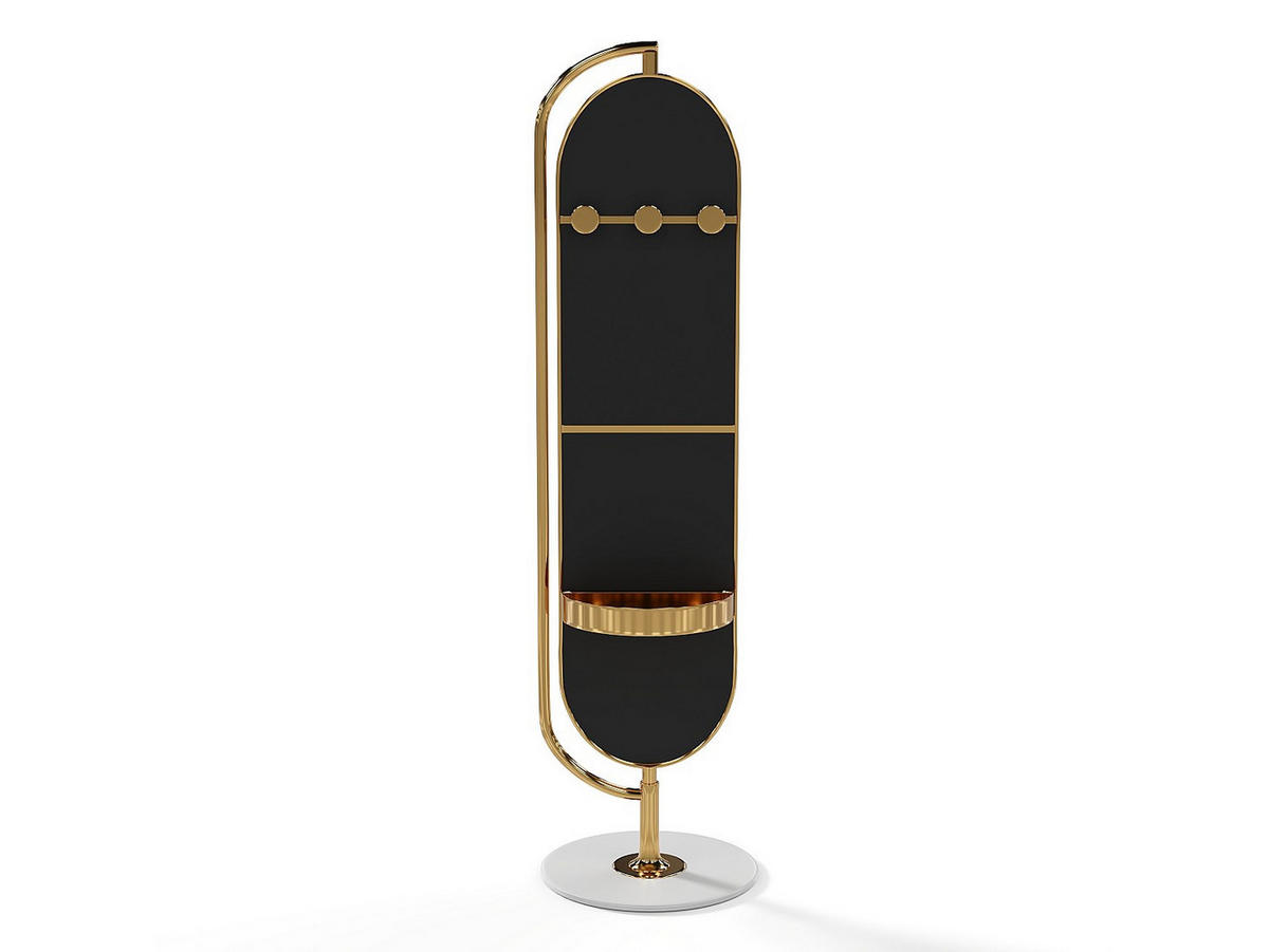 STANDSPIEGEL mit Füßen - 45 cm x 45 cm - Metall - Goldfarben - TOMONO - Goldfarben, Metall (45/172/45cm) - Vente-Unique